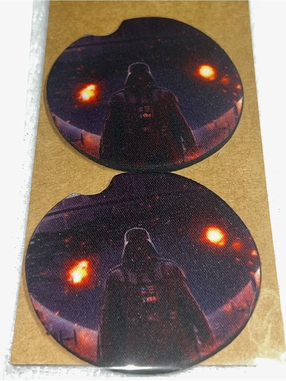Handmade Star Wars Darth Vader Car Coaster Set - NEW